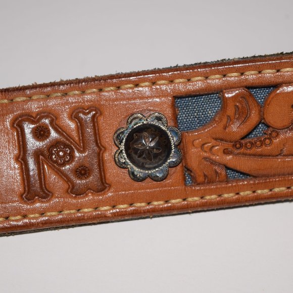 Vintage Aileen Brown Leather Western Cowgirl Belt main image 7